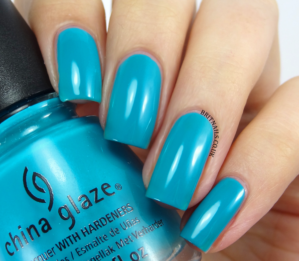 Nail polish swatch / manicure of shade China Glaze Wait n' Sea