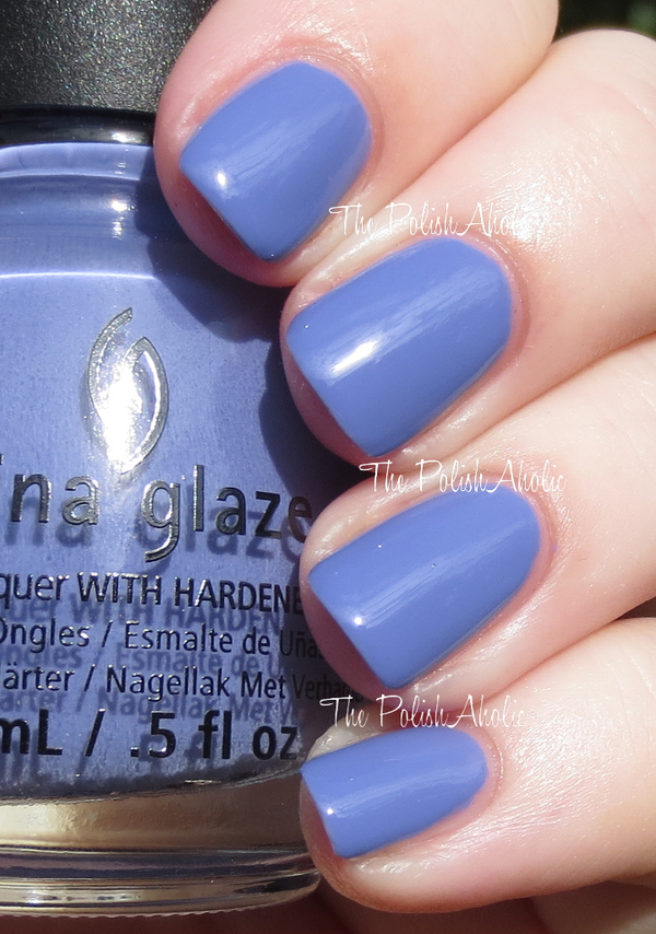 Nail polish swatch / manicure of shade China Glaze What a Pansy