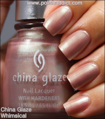 Nail polish swatch / manicure of shade China Glaze Whimsical