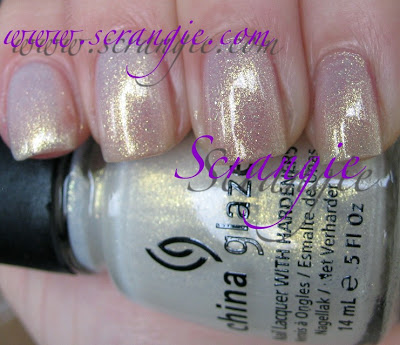 Nail polish swatch / manicure of shade China Glaze White Cap