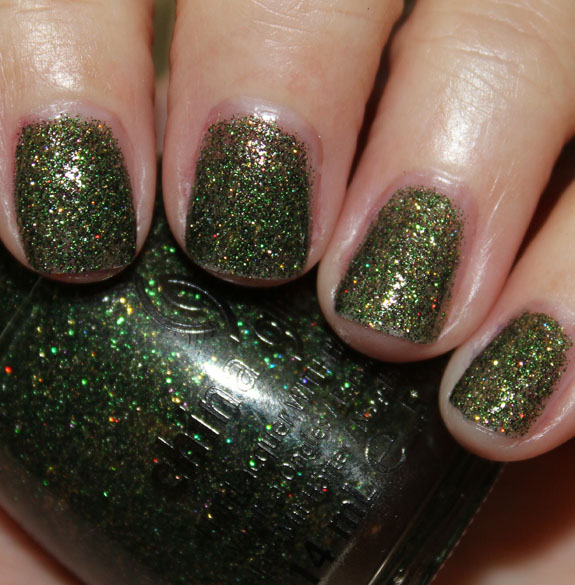 Nail polish swatch / manicure of shade China Glaze Winter Holly