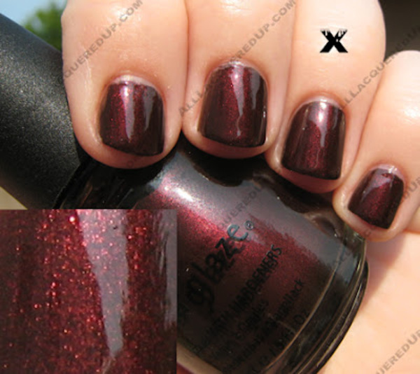 Nail polish swatch / manicure of shade China Glaze X