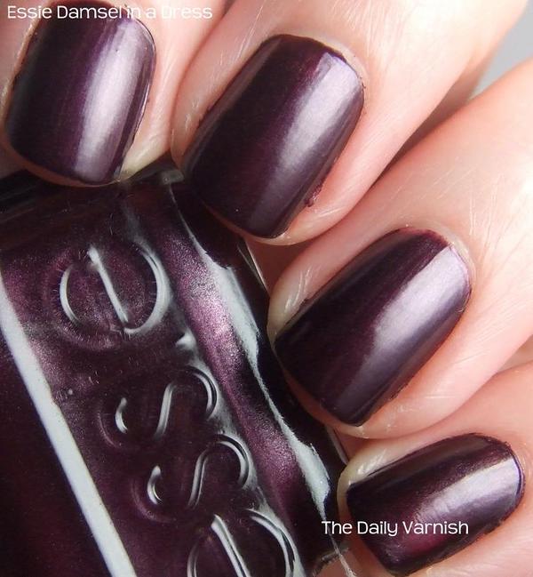 Nail polish swatch / manicure of shade essie Damsel in a Dress