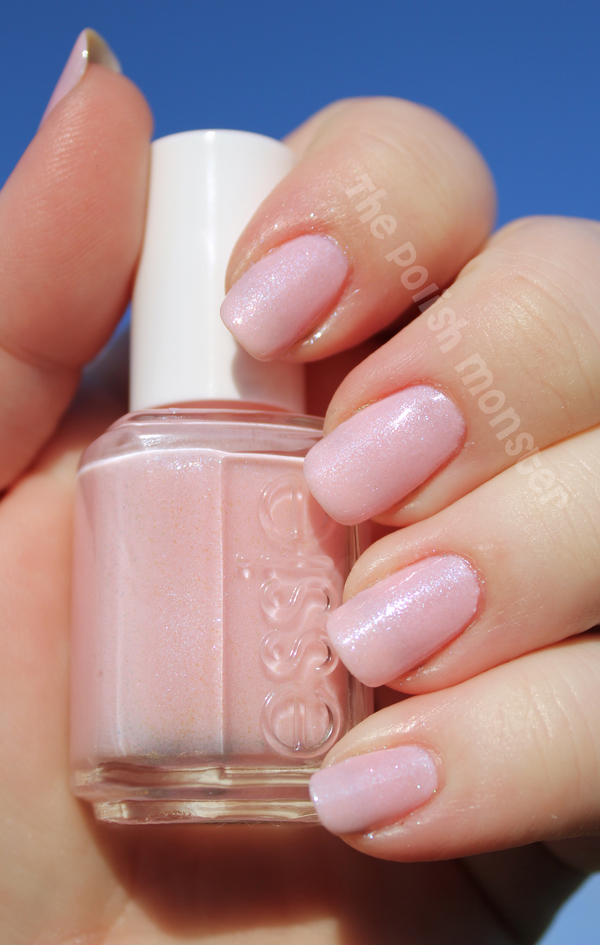 Nail polish swatch / manicure of shade essie Pink-a-Boo