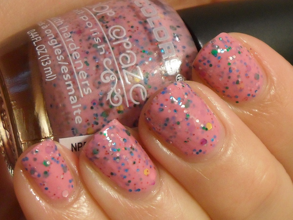 Nail polish swatch / manicure of shade L.A. Colors Candy Sprinkles
