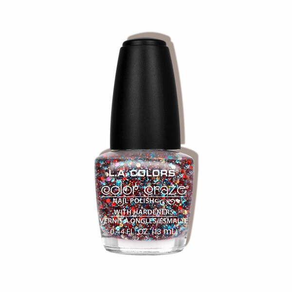 Nail polish swatch / manicure of shade L.A. Colors Confetti