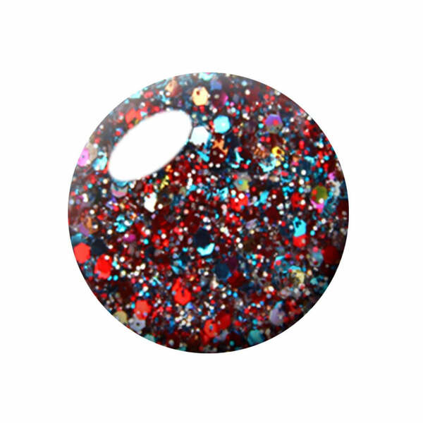 Nail polish swatch / manicure of shade L.A. Colors Confetti
