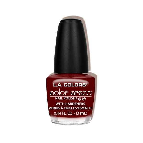 Nail polish swatch / manicure of shade L.A. Colors Hot Blooded