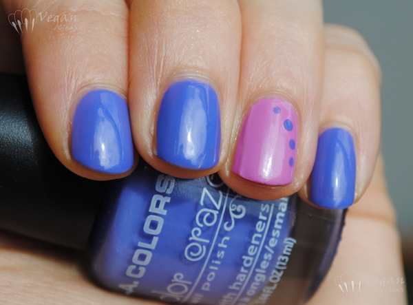 Nail polish swatch / manicure of shade L.A. Colors Wisteria