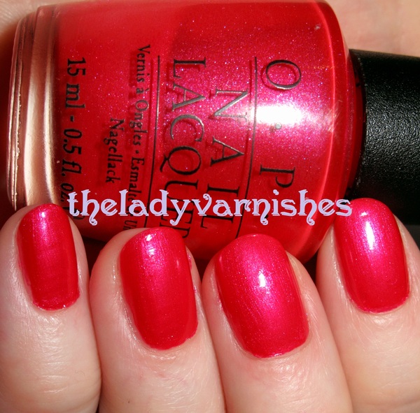Nail polish swatch / manicure of shade OPI All Rose Lead to Rome