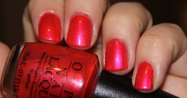 Nail polish swatch / manicure of shade OPI All Shook Up