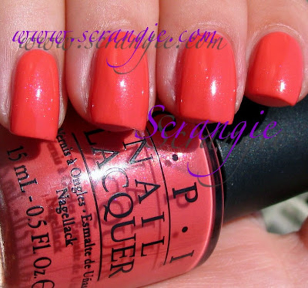 Nail polish swatch / manicure of shade OPI Are We There Yet