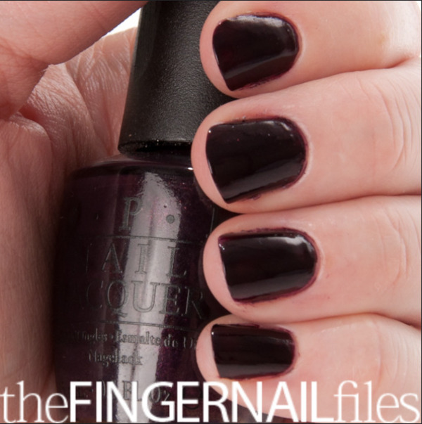 Nail polish swatch / manicure of shade OPI Black Cherry Chutney