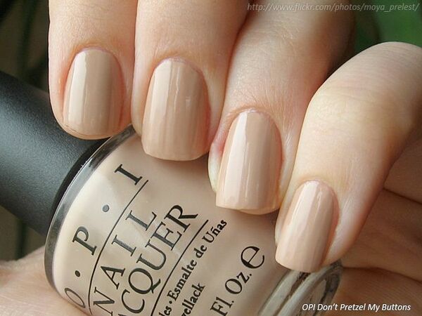 Nail polish swatch / manicure of shade OPI Don't Pretzel My Buttons
