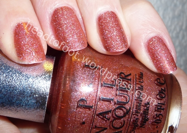 Nail polish swatch / manicure of shade OPI DS Limited