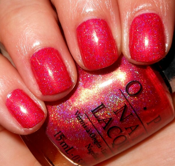 Nail polish swatch / manicure of shade OPI DS Ruby