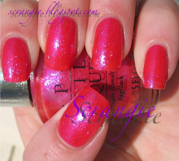 Nail polish swatch / manicure of shade OPI DS Sensation