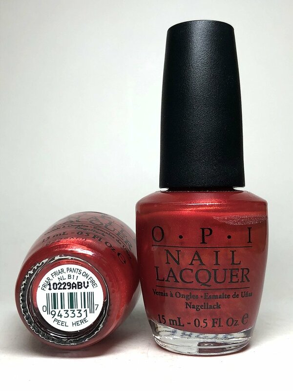 Nail polish swatch / manicure of shade OPI Friar, Friar, Pants on Fire!