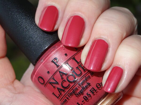 Nail polish swatch / manicure of shade OPI Grand Canyon Sunset