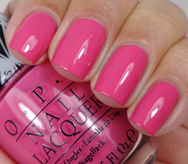 Nail polish swatch / manicure of shade OPI Hey Baby