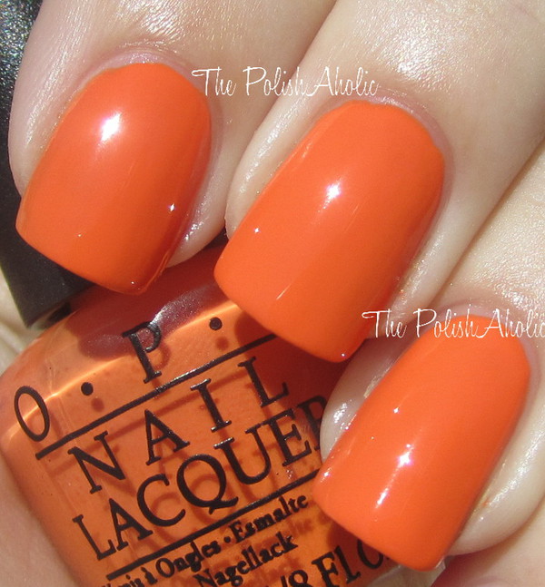 Nail polish swatch / manicure of shade OPI Hi, Pumpkin!