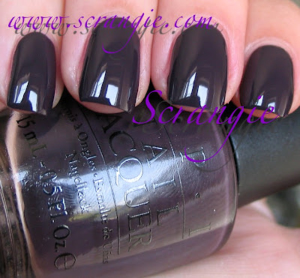 Nail polish swatch / manicure of shade OPI I Brake for Manicures