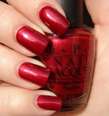 Nail polish swatch / manicure of shade OPI I'm Not Really a Waitress