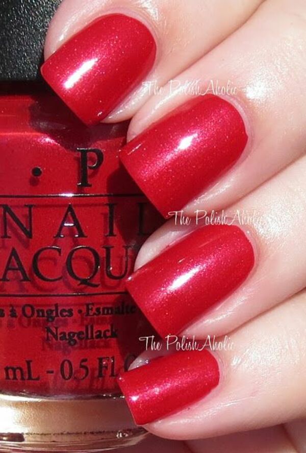 Nail polish swatch / manicure of shade OPI Innie Minnie Mightie Bow