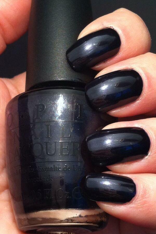 Nail polish swatch / manicure of shade OPI Light My Sapphire