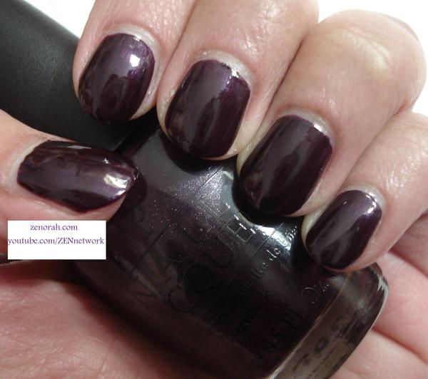 Nail polish swatch / manicure of shade OPI Lincoln Park After Dark