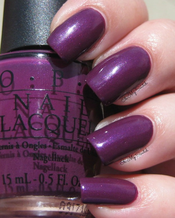 Nail polish swatch / manicure of shade OPI Louvre Me, Louvre Me Not