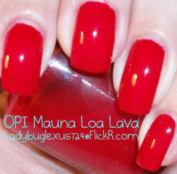 Nail polish swatch / manicure of shade OPI Mauna Loa Lava