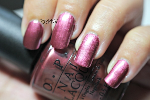 Nail polish swatch / manicure of shade OPI Mauving to Manitoba