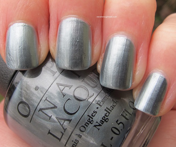 Nail polish swatch / manicure of shade OPI Moonraker