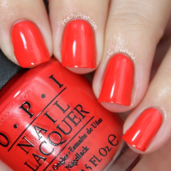 Nail polish swatch / manicure of shade OPI Most Honorable Red