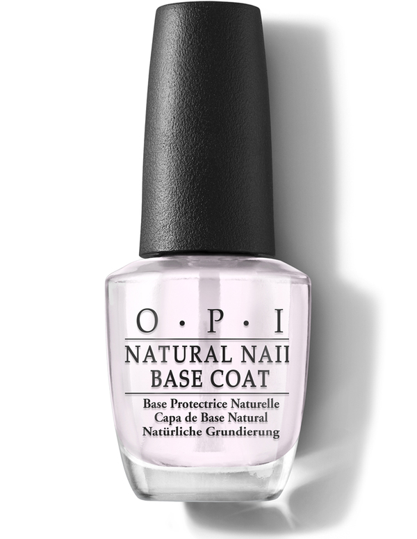 Nail polish swatch / manicure of shade OPI Natural Nail Base Coat