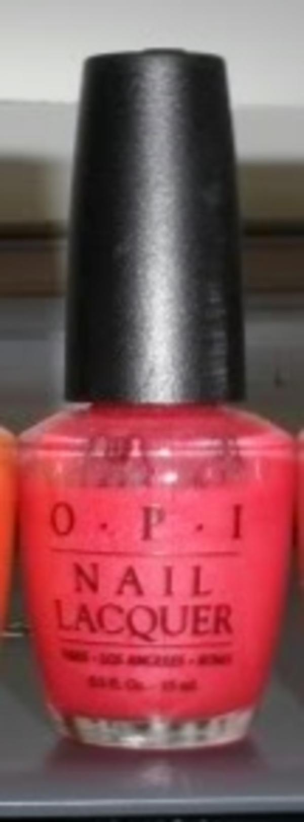 Nail polish swatch / manicure of shade OPI Palm Beach Pomegranate