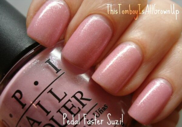 Nail polish swatch / manicure of shade OPI Pedal Faster Suzi!