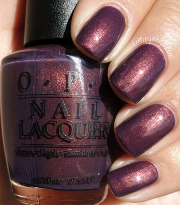 Nail polish swatch / manicure of shade OPI Peel Me a Gobi Grape