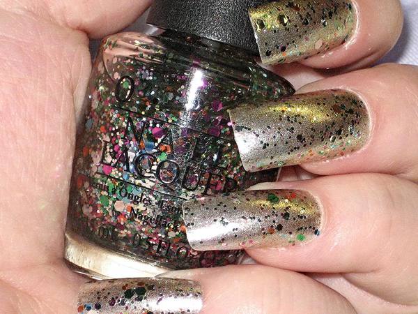 Nail polish swatch / manicure of shade OPI Rainbow Connection