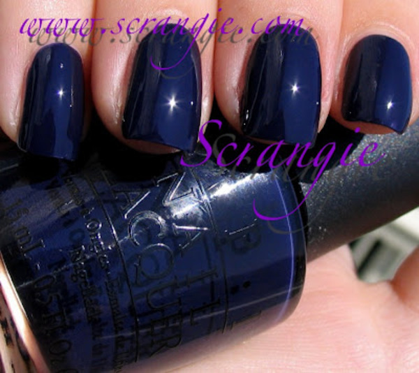 Nail polish swatch / manicure of shade OPI Road House Blues