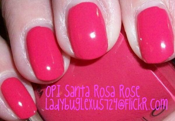 Nail polish swatch / manicure of shade OPI Santa Rosa Rose
