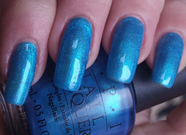 Nail polish swatch / manicure of shade OPI Sea I Told You!