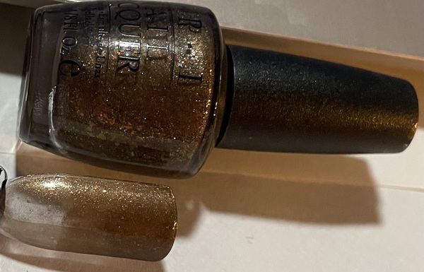 Nail polish swatch / manicure of shade OPI Shim-Merry Chic