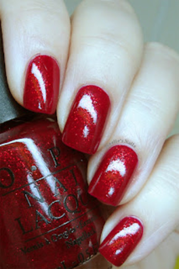 Nail polish swatch / manicure of shade OPI Speak for Your-Elf!