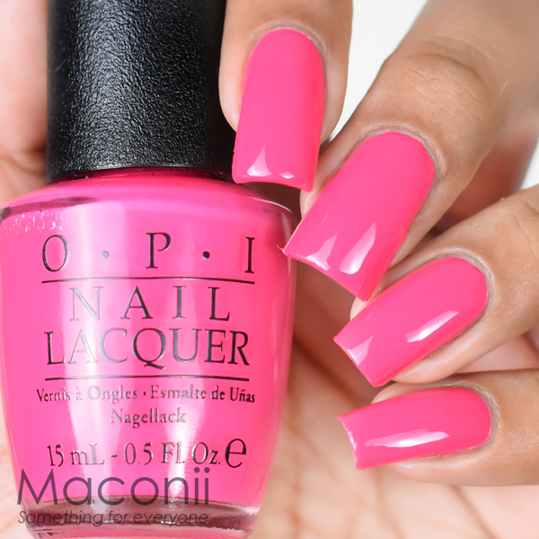 Nail polish swatch / manicure of shade OPI Strawberry Margarita