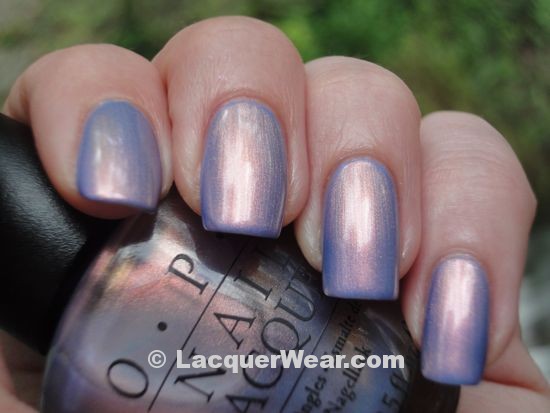 Nail polish swatch / manicure of shade OPI Sugarplum Yum