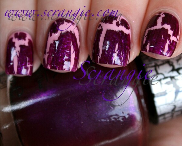 Nail polish swatch / manicure of shade OPI Super Bass Shatter