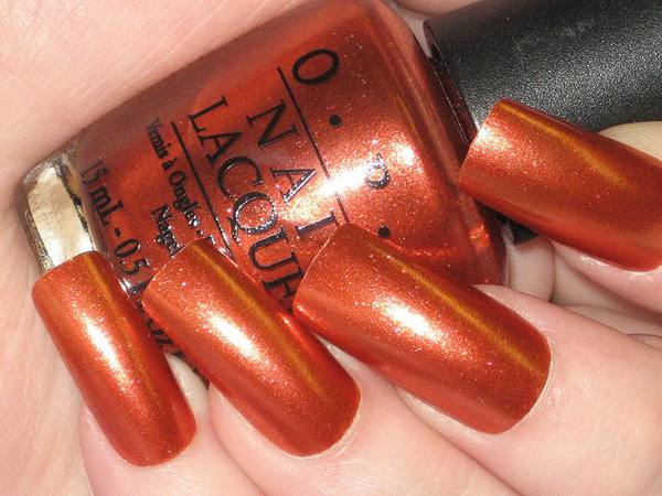 Nail polish swatch / manicure of shade OPI Take the Stage