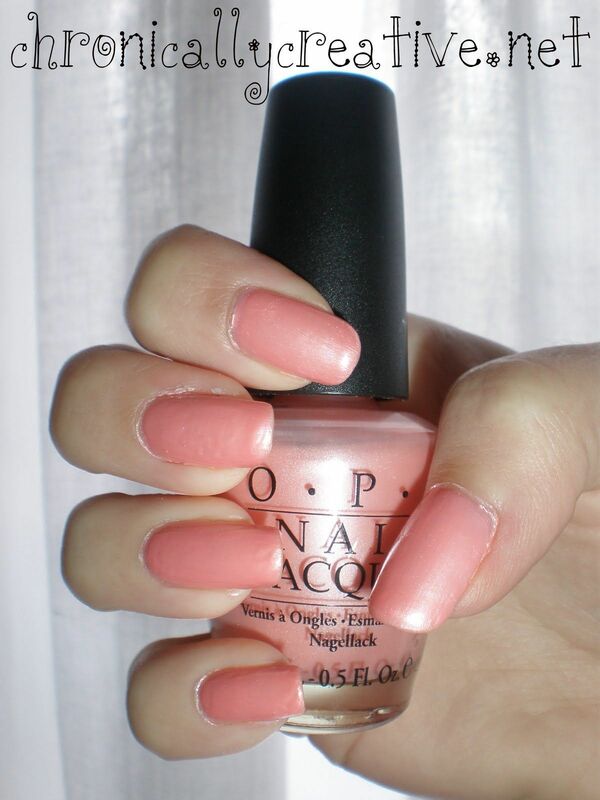 Nail polish swatch / manicure of shade OPI Tutti Frutti Tonga